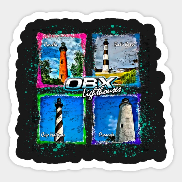 Lighthouses Outerbanks Sticker by Digitanim8tor